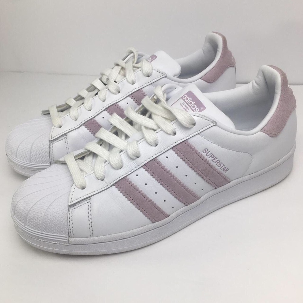 SOLD! Adidas Originals Superstar Low Sneakers White Pink Women’s 9 EE7400 - Picture 1 of 15
